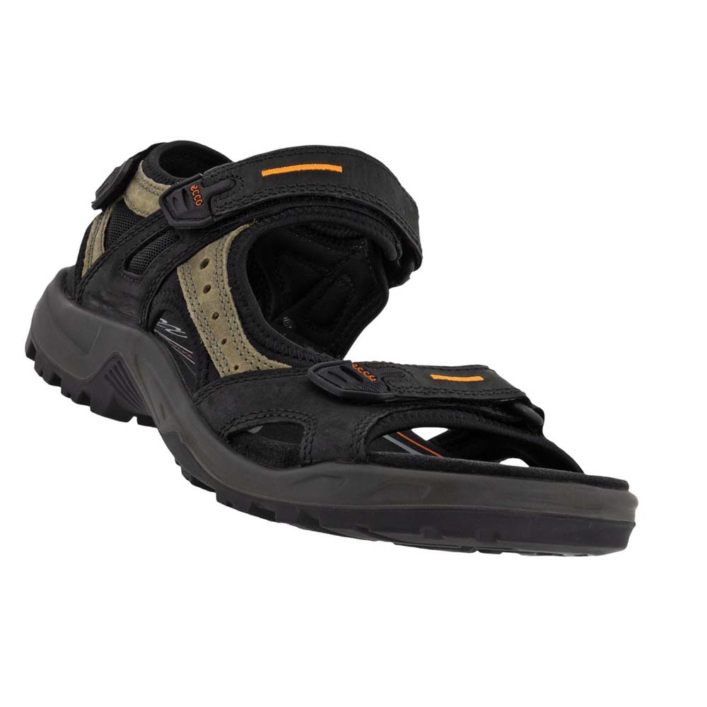 Men's Ecco Yucatan Sandals Black | Canada 593KOR